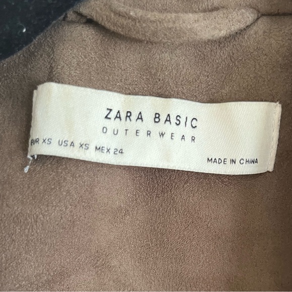 Zara Basic Brown Faux Women’s Leather Jacket - Picture 4 of 9
